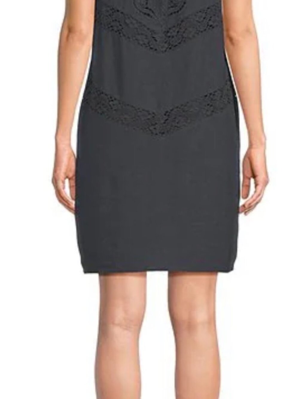 Lucky Brand Schiffli Round Neck Cap Sleeve Shift Dress - NEW WITH TAGS - Picture 2 of 5